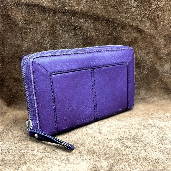 Purple Leather Wallet - Picture 1 of 14